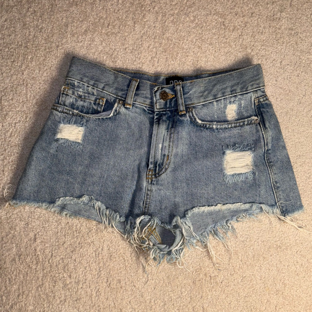 Urban Outfitters — BDG Distressed Raw Hem High Waisted Denim Women Shorts